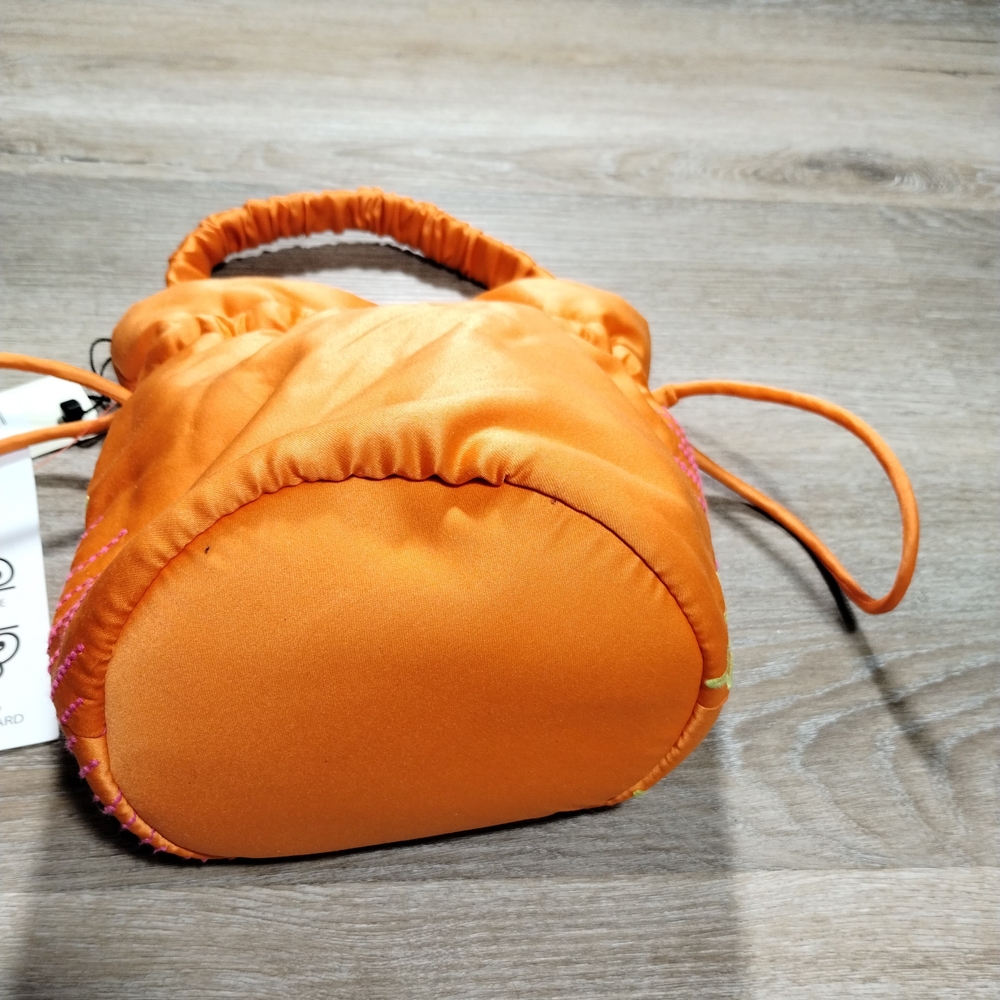 NWT Never Fully Dressed Genesis Pouch Bag Orange Sunburst Sequin Crossbody Bag - Picture 10 of 12